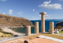 La cité antique de Karthaia sur île de Kéa. Cité antique Karthaia